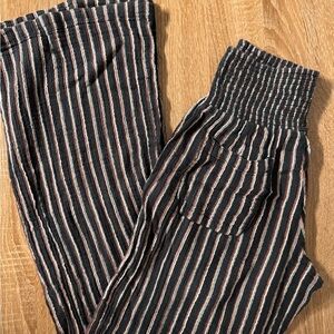 Billabong Black and White Striped Pants